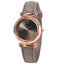 Montre en cuir avec strass pour femmes