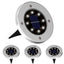 4Pcs Solar Power Disk Light 8LED Ground Lamp Light Spot Lamp for Outdoor Path Way Yard Garden Decking Lawn Waterproof - Korvel