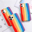 Funda de Silicona Arcoíris de Lujo para iPhone - Protección Premium