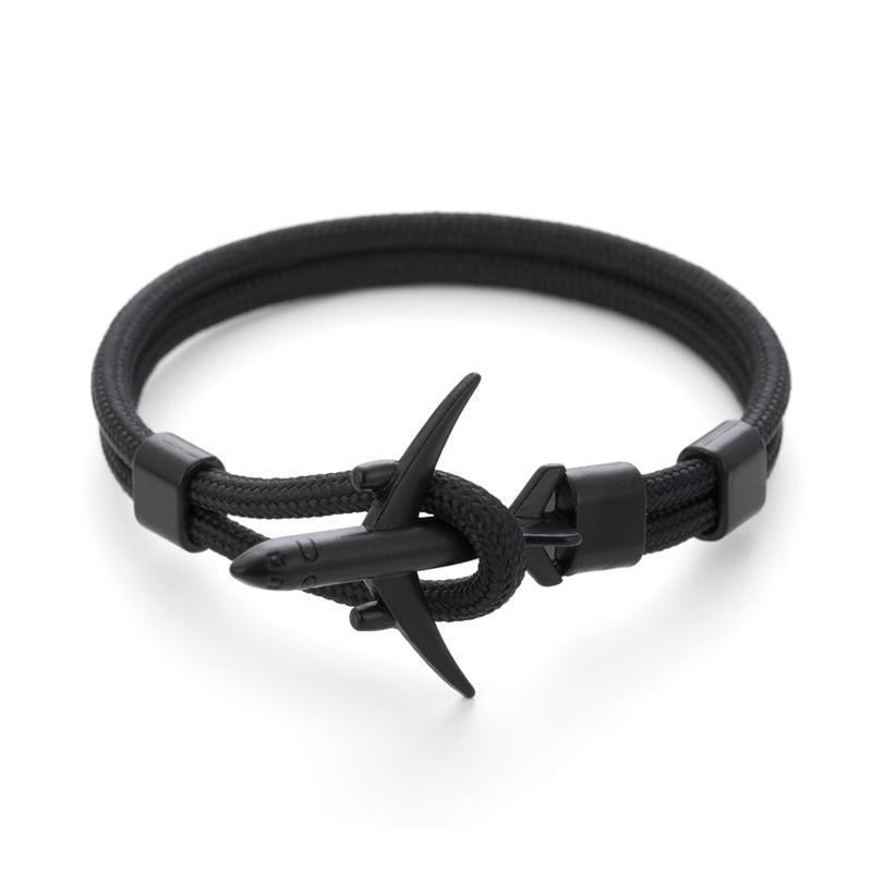 Pulsera de Ancla Negra Moderna y Elegante para Hombres y Mujeres