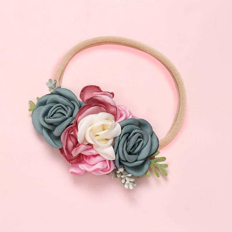 Elegant Floral Headband for Newborns - Soft & Adjustable
