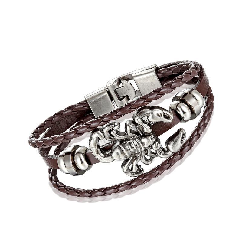 Bracelet en cuir tressé tendance pour hommes et femmes