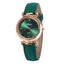 Montre en cuir ornée de rhinestones pour femmes