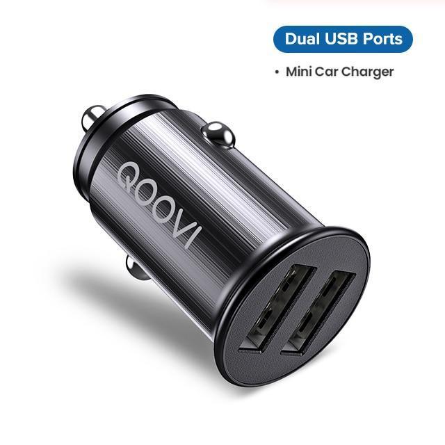 Dual USB Fast Car Charger 2.4A - Universal Mobile Device Charging Solution - Korvel