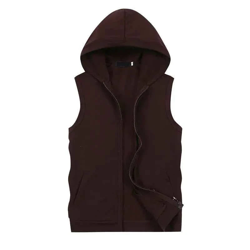 Camiseta sin mangas con capucha para hombre