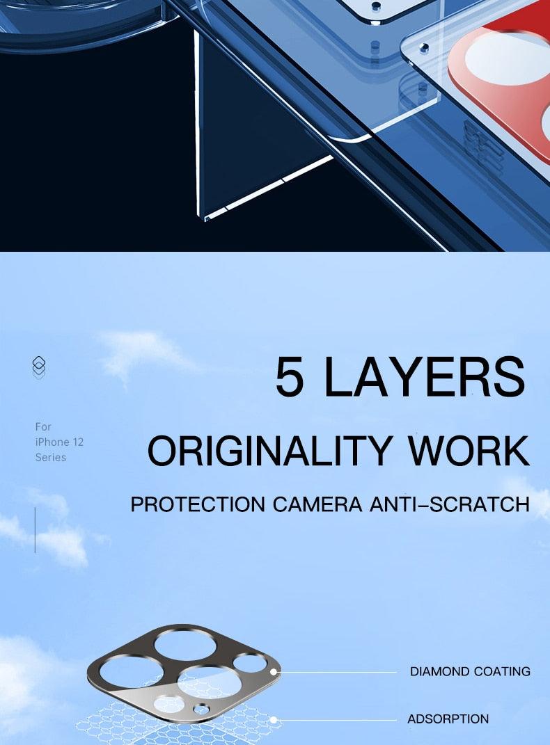 Protecteur d'objectif en verre trempé premium pour iPhone 13/12/11