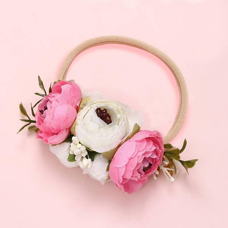 Elegant Floral Headband for Newborns - Soft & Adjustable