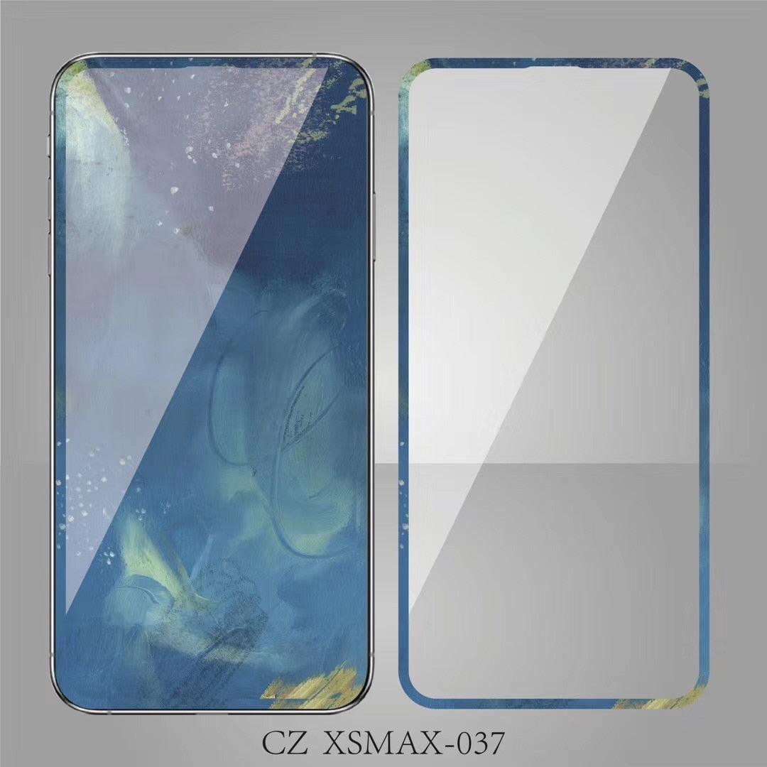 Protector de Pantalla de Vidrio Templado con Diseño de Flores en el Cielo de Moda para iPhone
