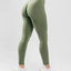 Leggings taille haute à fronces pour femmes