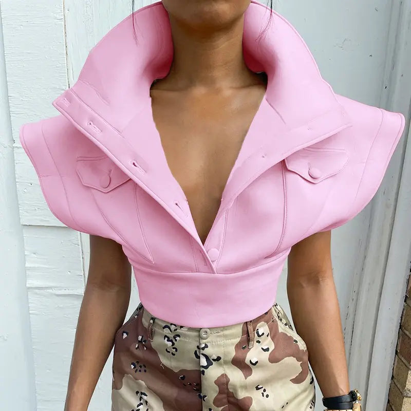 Haut à couches d'air pour femmes automne 2023 avec manches design