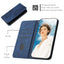 Coque portefeuille flip bleue de luxe pour iPhone 14/13/12/11