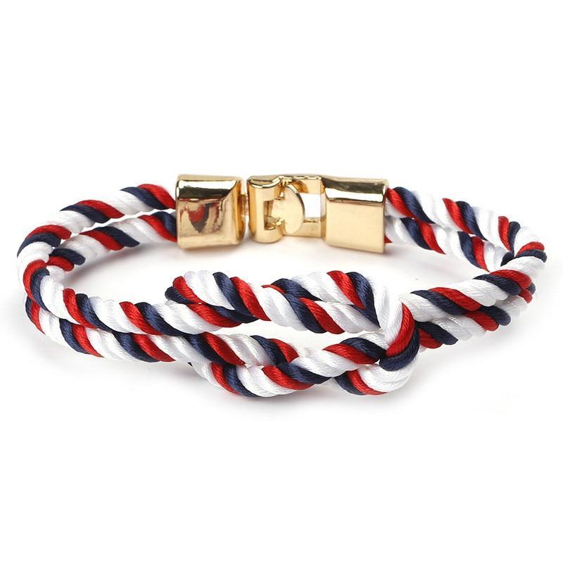 Bracelet en Nylon Tressé Multicouche Moderne et Élégant