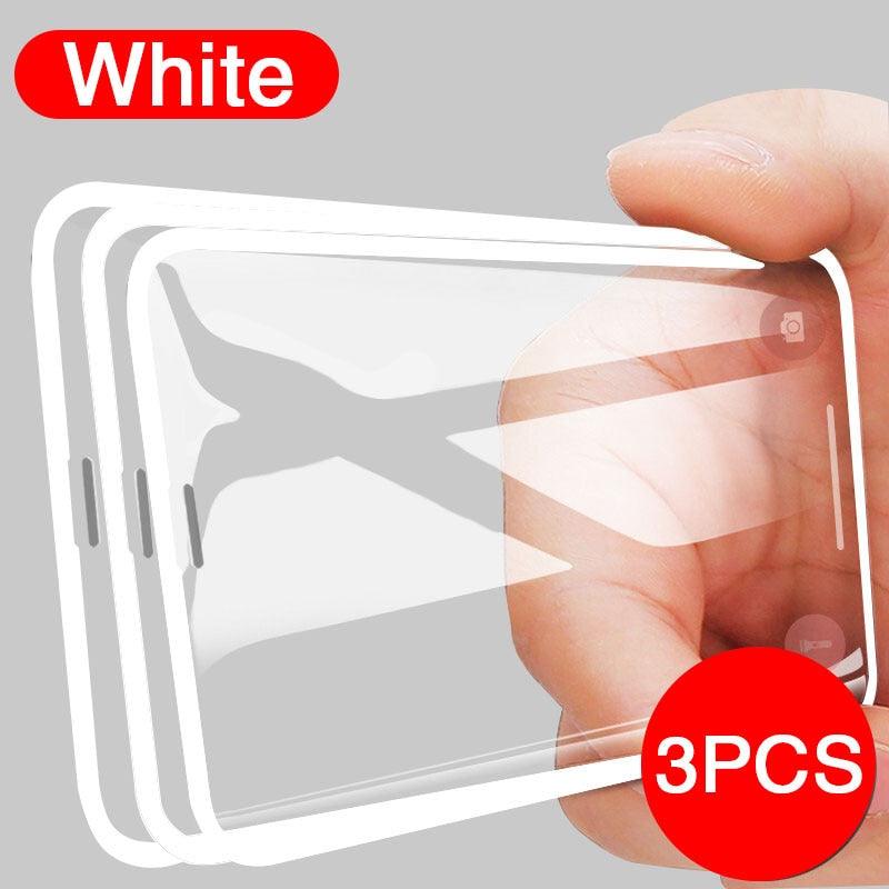 Protecteur d'écran en verre trempé pleine couverture premium pour iPhone