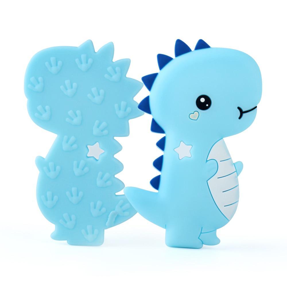 Anneau de dentition dinosaure pour bébé - Jouet en silicone de qualité alimentaire