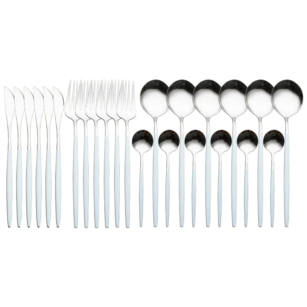 24 Pieces Luxury Cutlery Set for Elegant Dining