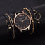 Montre analogique à quartz pour femmes avec bracelet en cuir de luxe