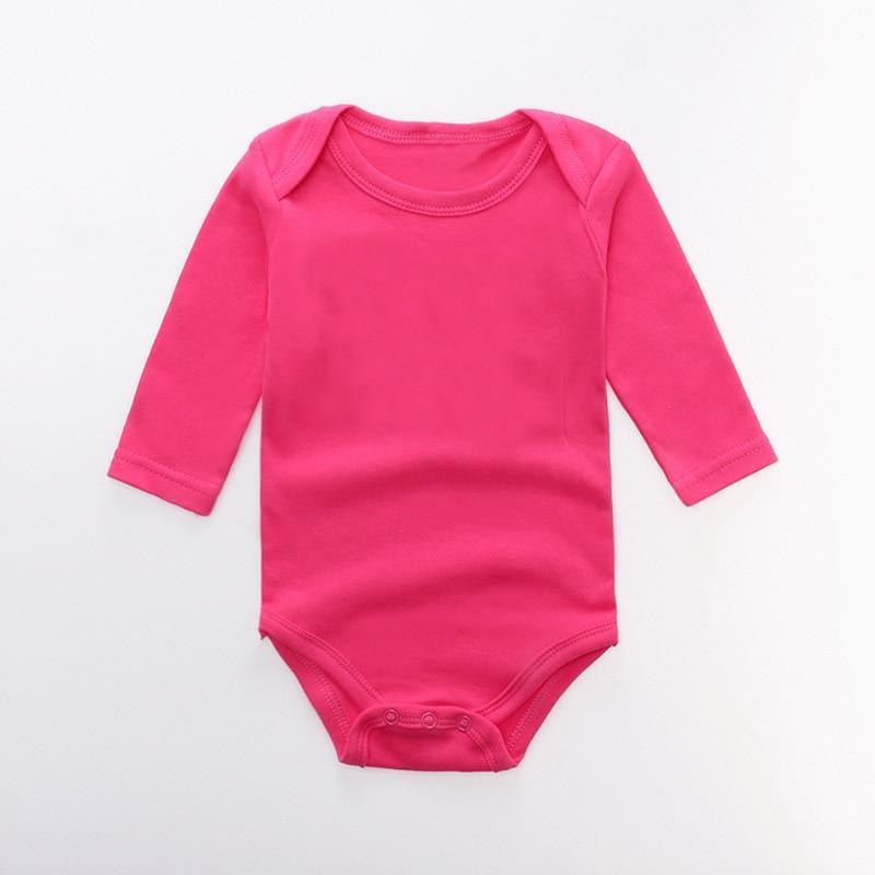 Combinaison Bébé Classique Moderne en Couleur Unie - Jumpsuit à Manches Longues en Coton