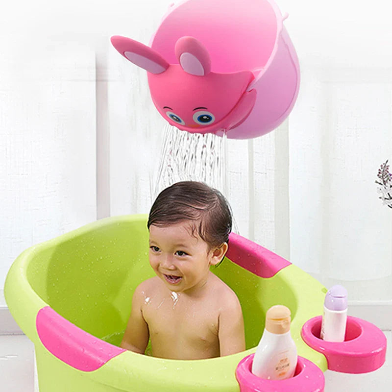 Infant Child Shower Shampoo Cup  Baby Cartoon Newborn Shower Cup Baby Shower Watering Spoon Bathing Cup - Korvel