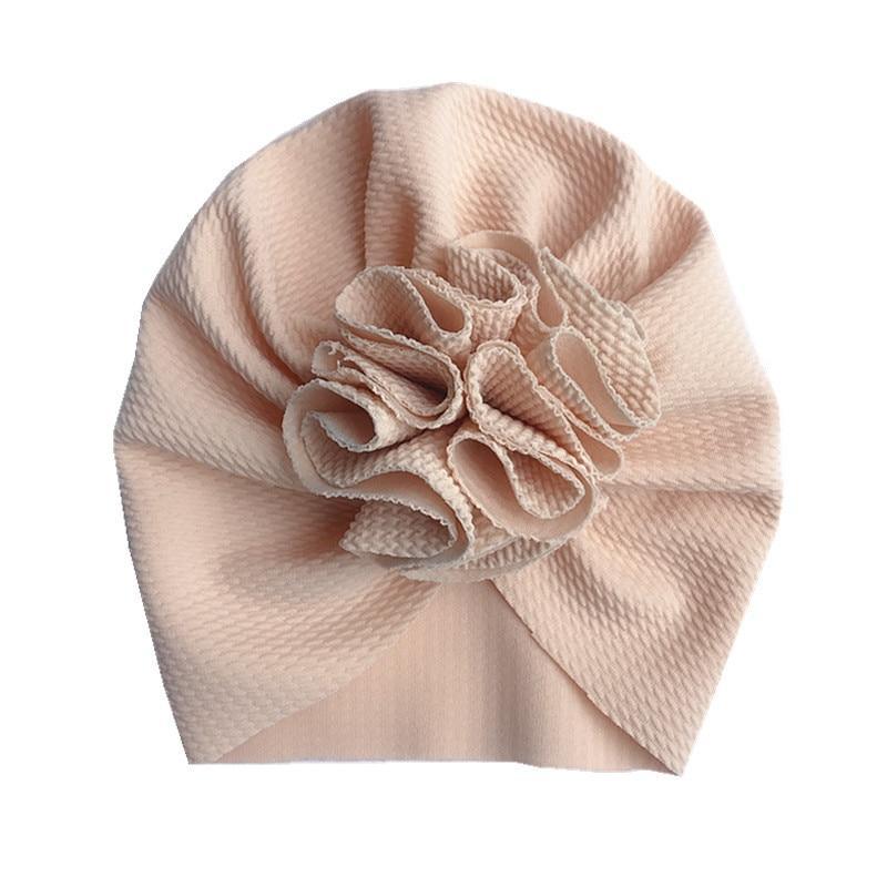 Cute Flower Turban Beanie Hat for Infants and Toddlers