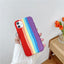 Funda de Silicona Arcoíris de Lujo para iPhone - Protección Premium