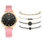 Montre analogique à quartz pour femmes avec bracelet en cuir de luxe
