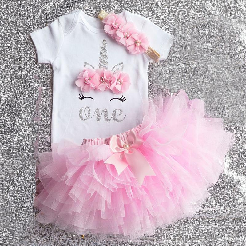 Vestido Moderno de Unicornio para Celebraciones del Primer Cumpleaños