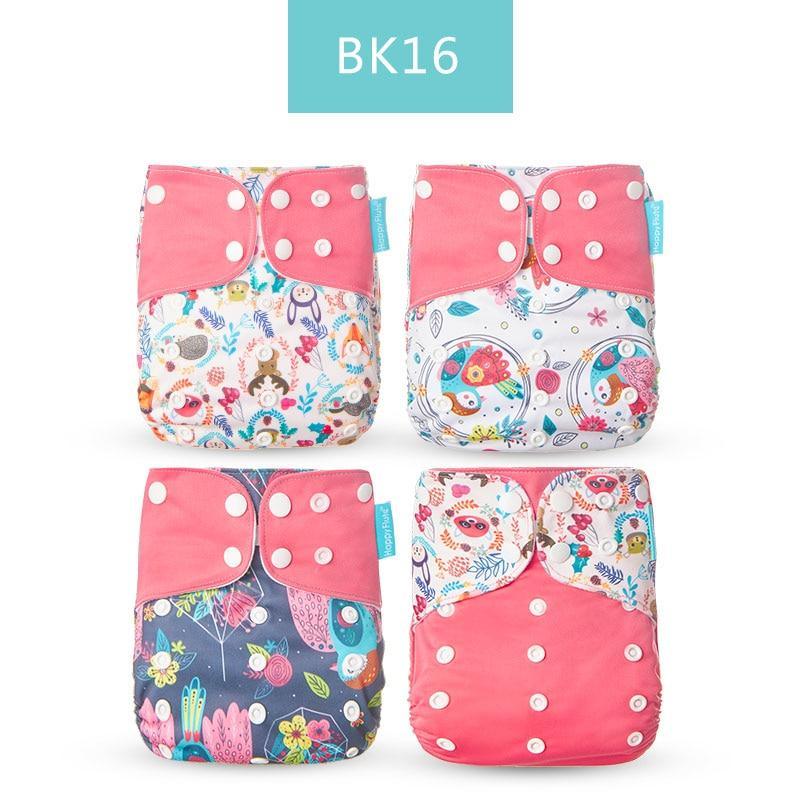 4PCS Eco-friendly Adjustable Cloth Diapers Set for Babies