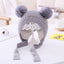 Handmade Modern Trend Winter Knitted Baby Hat with Double Pompoms