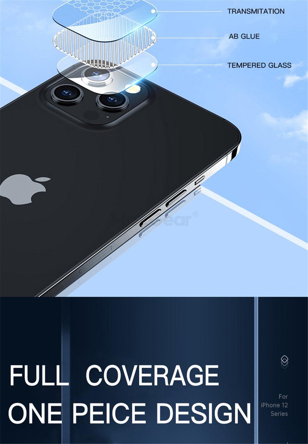 Protector de Lente de Cámara de Vidrio Templado para iPhone 12 y 11 Series