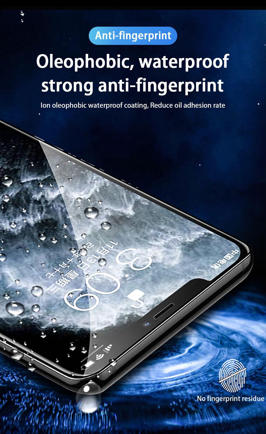 Protecteur d'écran en verre trempé pleine couverture premium pour iPhone