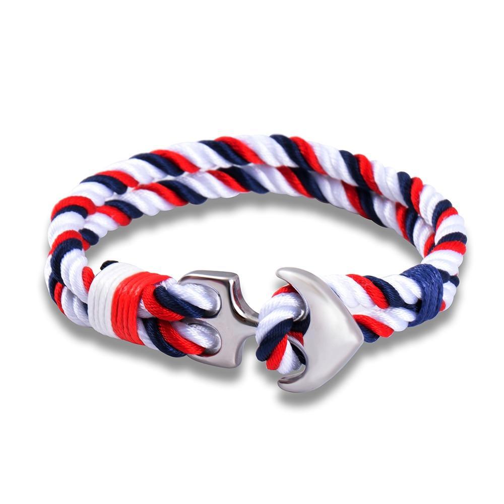 Bracelet Ancre en Acier Inoxydable de Luxe pour Hommes