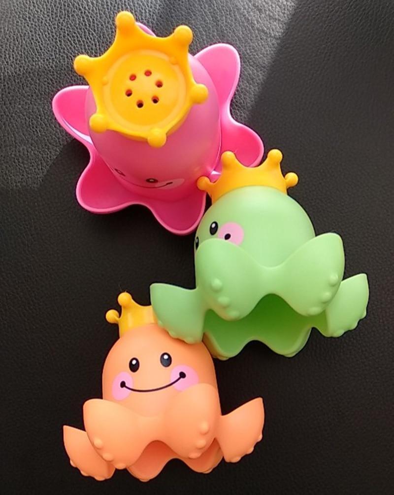 Kids Ocean Life Octopus Stacking Cups Bath Toy