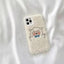 Coque de téléphone en peluche ours brun mignon pour modèles d'iPhone