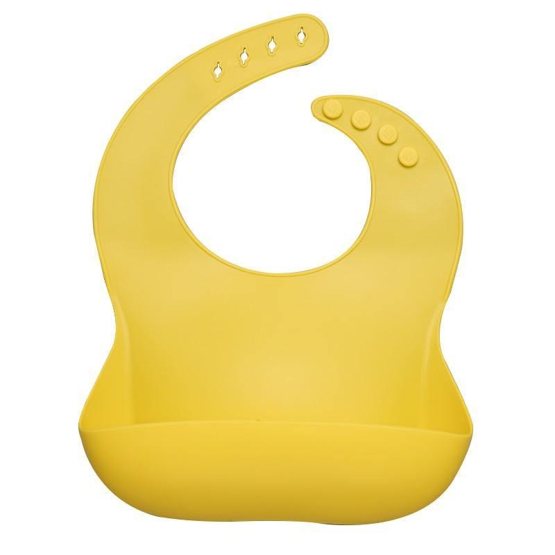 Bib de Silicona para Bebés con Pocket para Comida - Impermeable y Fácil de Limpiar