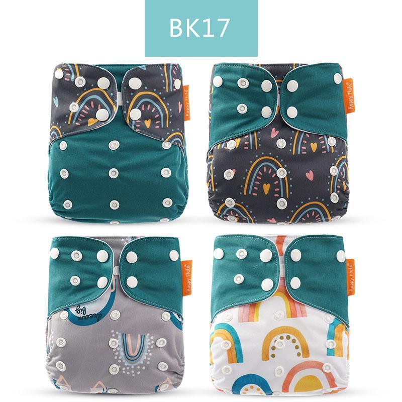 4PCS Eco-friendly Adjustable Cloth Diapers Set for Babies