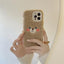 Funda de teléfono de oso marrón peludo y lindo para modelos de iPhone