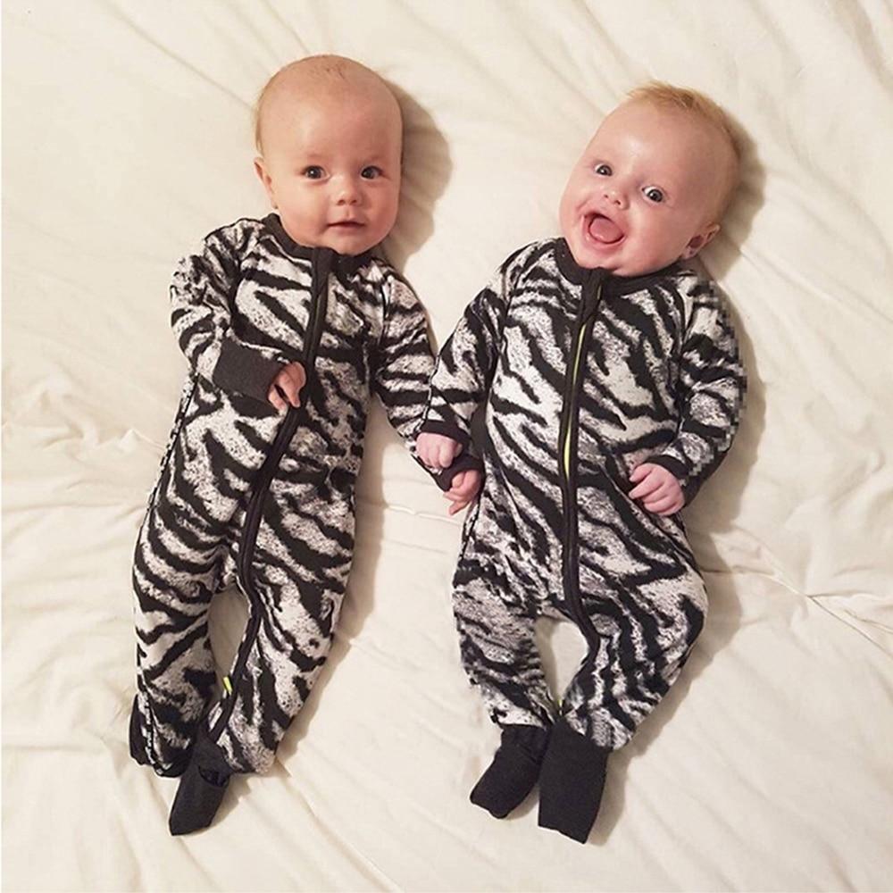 Floral Dinosaur Car Printed Baby Romper - Long Sleeve
