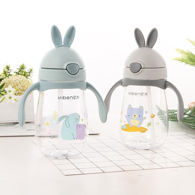 BPA-Free Rabbit Baby Feeding Cup with Straw - Ideal Training Cup for Kids - Korvel