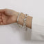 Luxury Gold Color Metal Chain Link Bamboo Bracelet