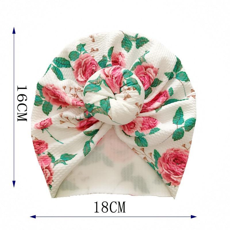 Chapeau Élégant en Fleurs pour Filles - Bonnet Turban pour Tout-Petits