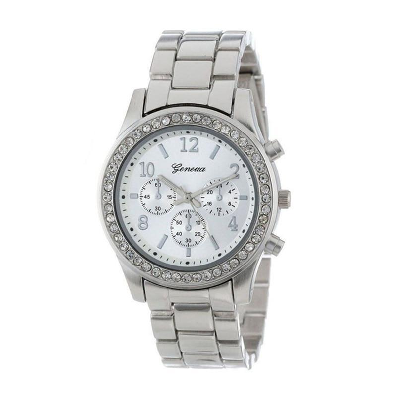 Montre classique de luxe en rhinestones pour femmes