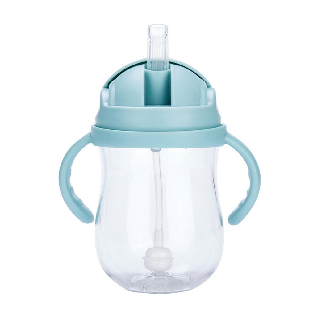 Silicone Leakproof Sippy Cup with Soft Straw and Handles