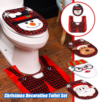 Christmas Toilet Decoration Santa Claus Bathroom Set - Korvel