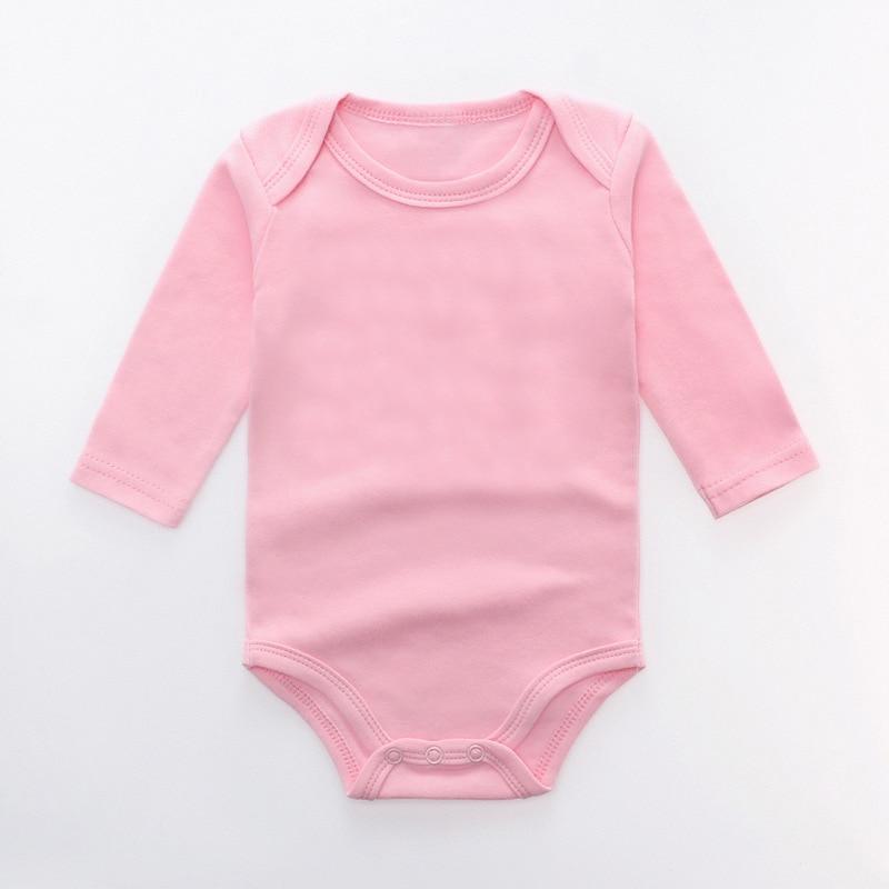 Combinaison Bébé Classique Moderne en Couleur Unie - Jumpsuit à Manches Longues en Coton