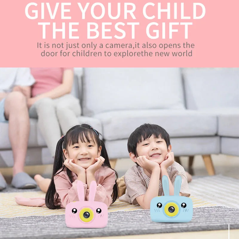 Child camera HD digital camera 2 inch cute cartoon Camera toys children birthday gift 1600w child toys Camera - Korvel