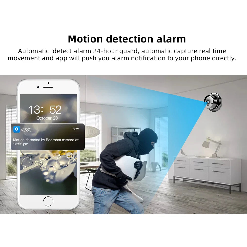 Cámara de Seguridad Inalámbrica Mini WiFi 1080P