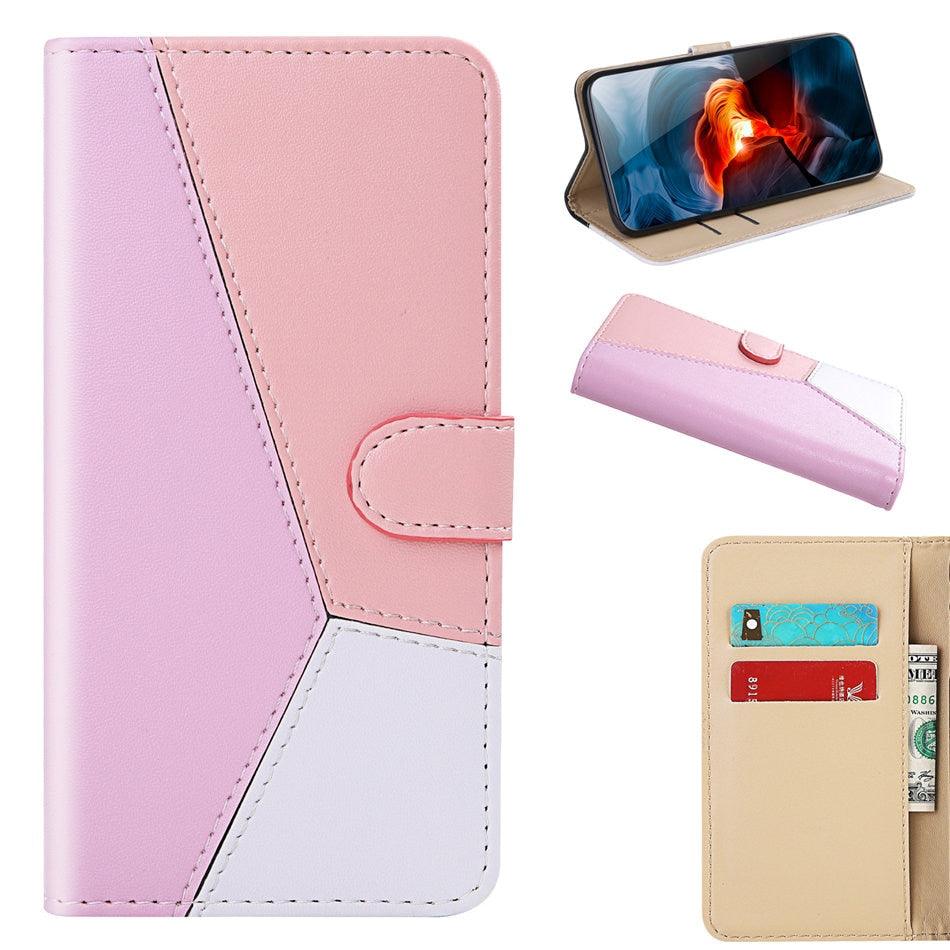 Stylish Shockproof PU Leather Wallet Case with Kickstand & Card Slots for iPhone Models - Korvel