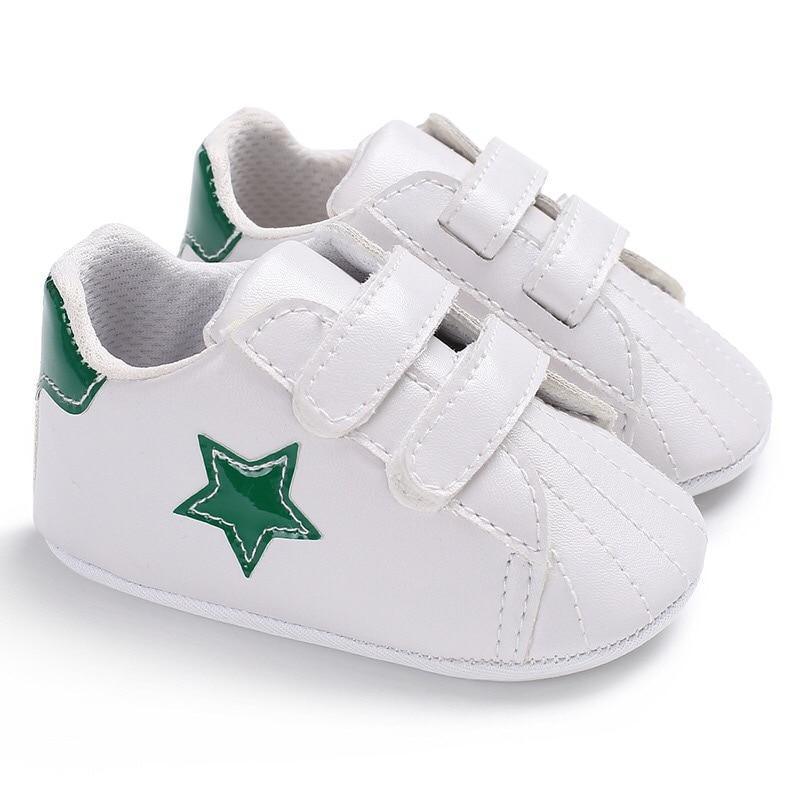 Premium Newborn Star First Walkers - Soft Sole Sneakers