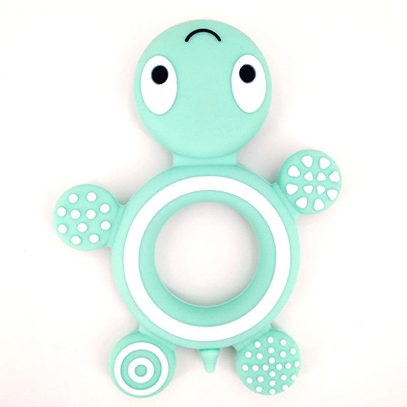 Chupete de Silicona en Forma de Tortuga para Bebés - Seguro y Divertido