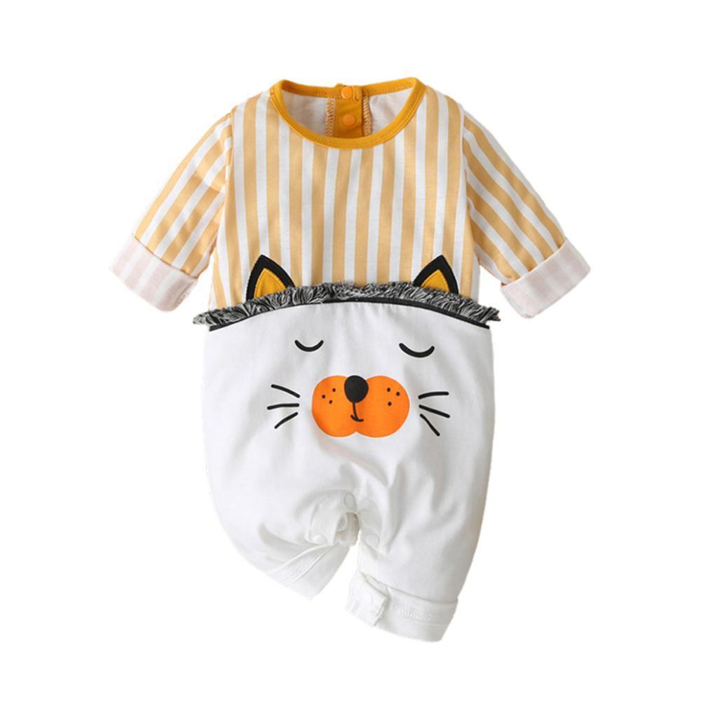Long Sleeve Cartoon Star Print Romper for Infants